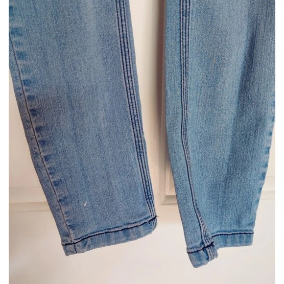 Free People Women's Jeans 27 Skinny Jean Mid Rise Light Blue Rustic Distressed - Picture 4 of 16